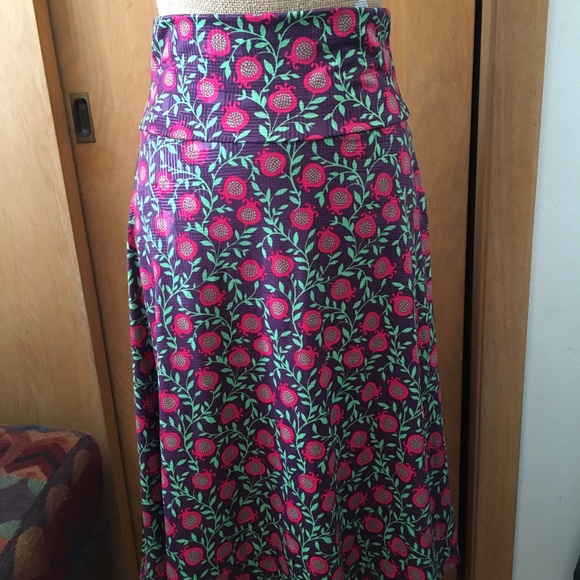 🌹3/$25🌹Slinky LulaRoe Purple&Fuchsia Azure Skirt - Picture 1 of 8
